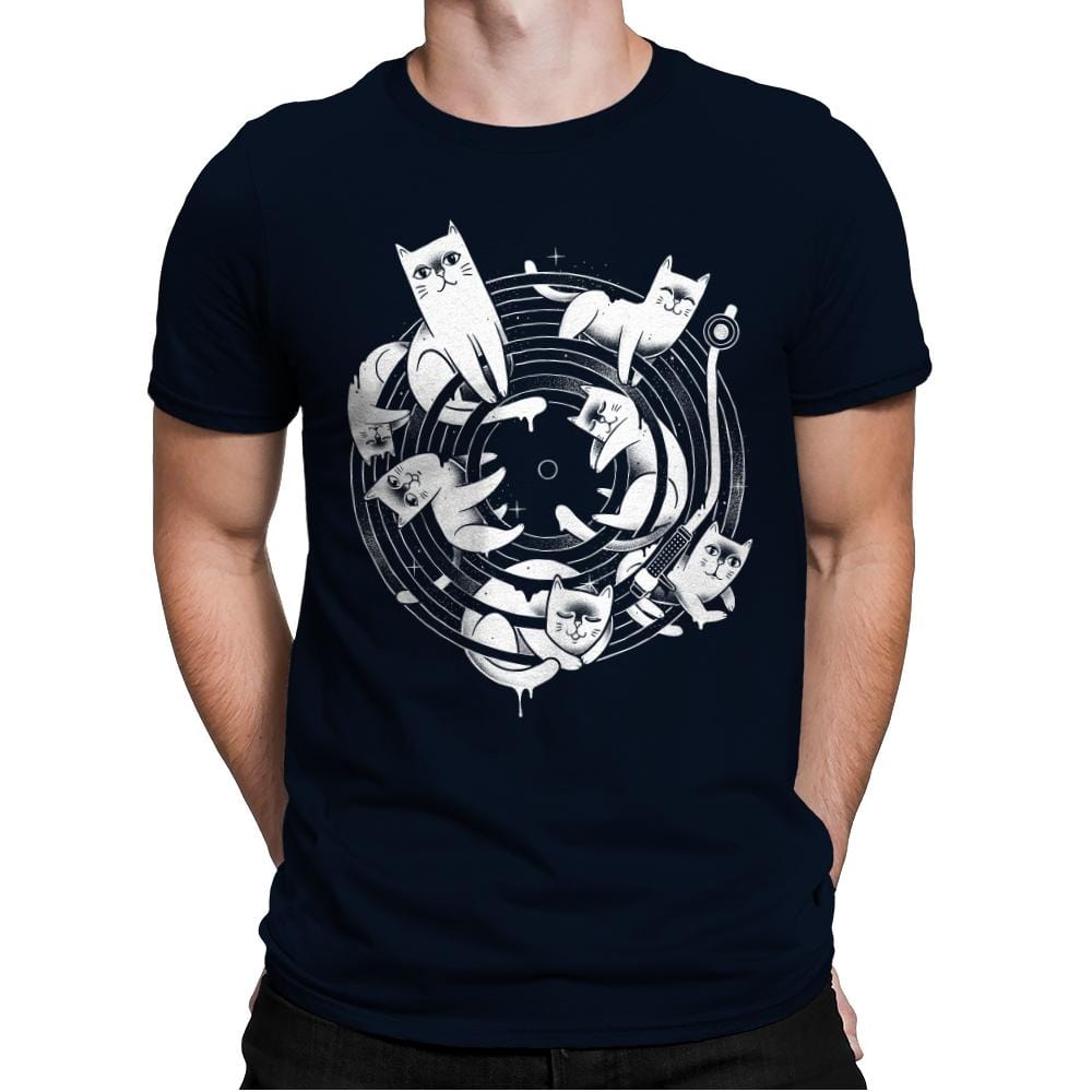 Meowsical - Mens Premium T-Shirts RIPT Apparel Small / Midnight Navy
