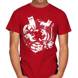 Meowsical - Mens T-Shirts RIPT Apparel Small / Red