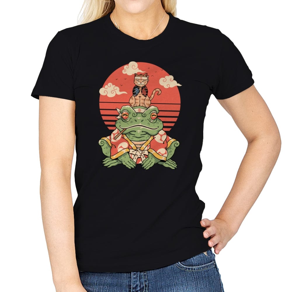 Meowster and Big Brother Croaker - Womens T-Shirts RIPT Apparel Small / Black