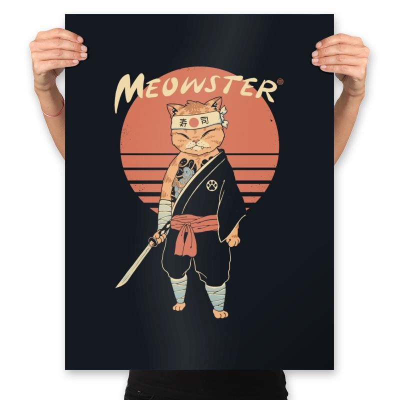 Meowster Awakens - Prints Posters RIPT Apparel 18x24 / Black