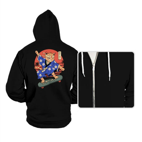 Meowster Skater I - Hoodies Hoodies RIPT Apparel Small / Black