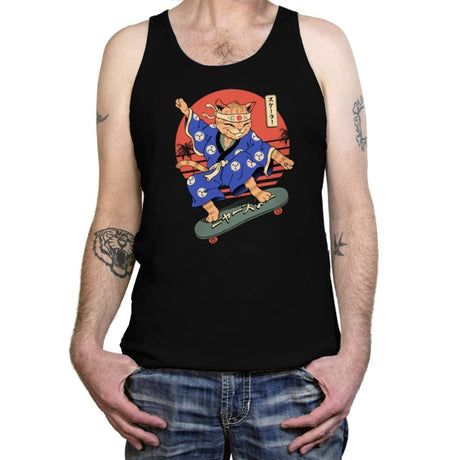Meowster Skater I - Tanktop Tanktop RIPT Apparel X-Small / Black
