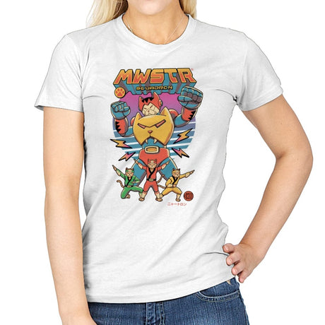 Meowster Squadron - Womens T-Shirts RIPT Apparel Small / White