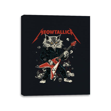 Meowtallica - Canvas Wraps Canvas Wraps RIPT Apparel 11x14 / Black