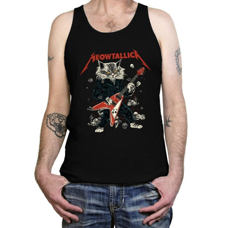 Meowtallica - Tanktop Tanktop RIPT Apparel X-Small / Black