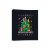 Meowy christmas - Ugly holiday - Canvas Wraps Canvas Wraps RIPT Apparel 8x10 / Black