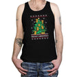 Meowy christmas - Ugly holiday - Tanktop Tanktop RIPT Apparel X-Small / Black