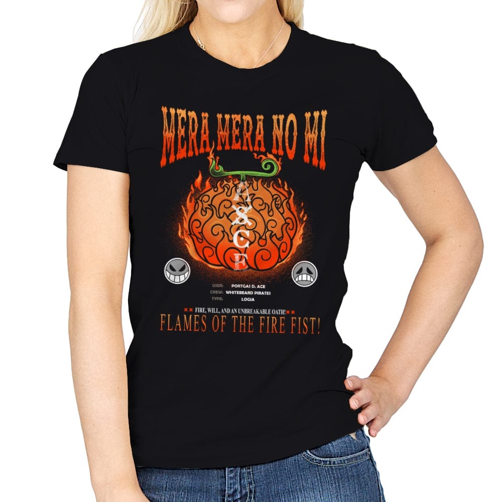 Mera Mera No Mi Devil Fruit - Womens T-Shirts RIPT Apparel Small / Black