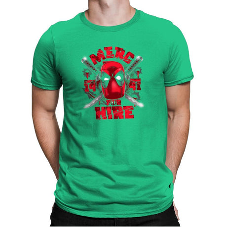 Merc for Hire Exclusive - Mens Premium T-Shirts RIPT Apparel Small / Kelly Green