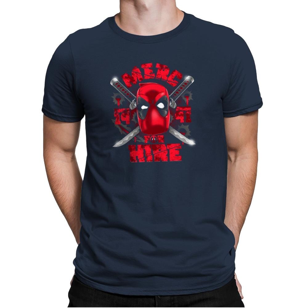 Merc for Hire Exclusive - Mens Premium T-Shirts RIPT Apparel Small / Midnight Navy