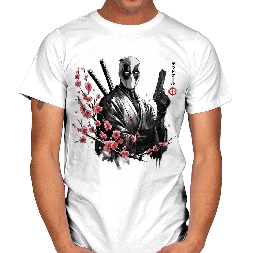 Merc Portrait Sumi-e - Mens T-Shirts RIPT Apparel Small / White