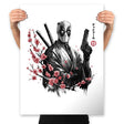 Merc Portrait Sumi-e - Prints Posters RIPT Apparel 18x24 / White