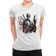 Merc Portrait Sumi-e - Womens Premium T-Shirts RIPT Apparel Small / White