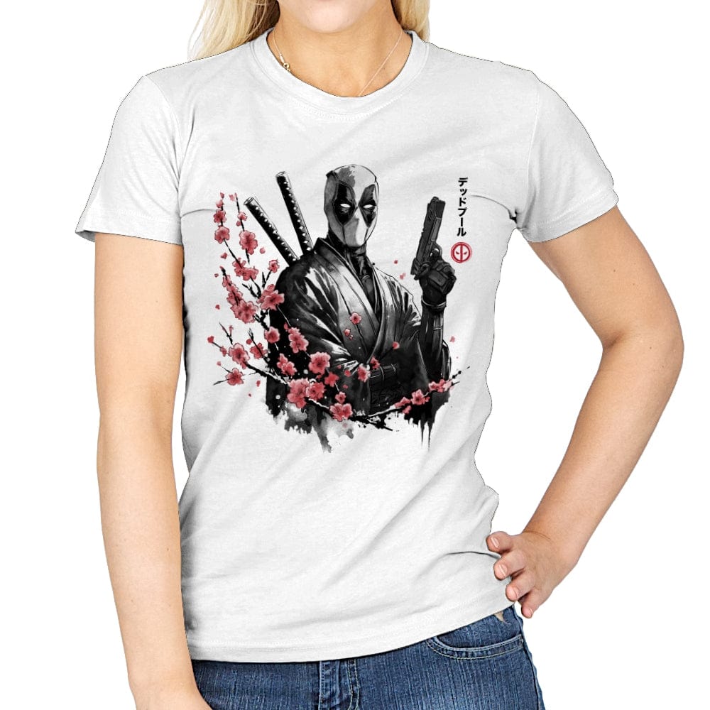 Merc Portrait Sumi-e - Womens T-Shirts RIPT Apparel Small / White