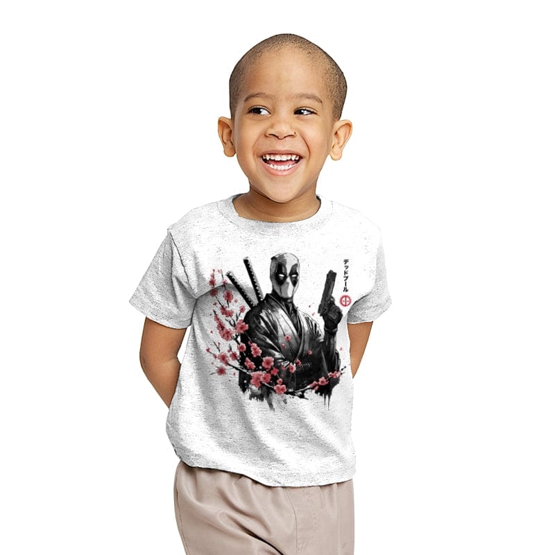 Merc Portrait Sumi-e - Youth T-Shirts RIPT Apparel X-small / White