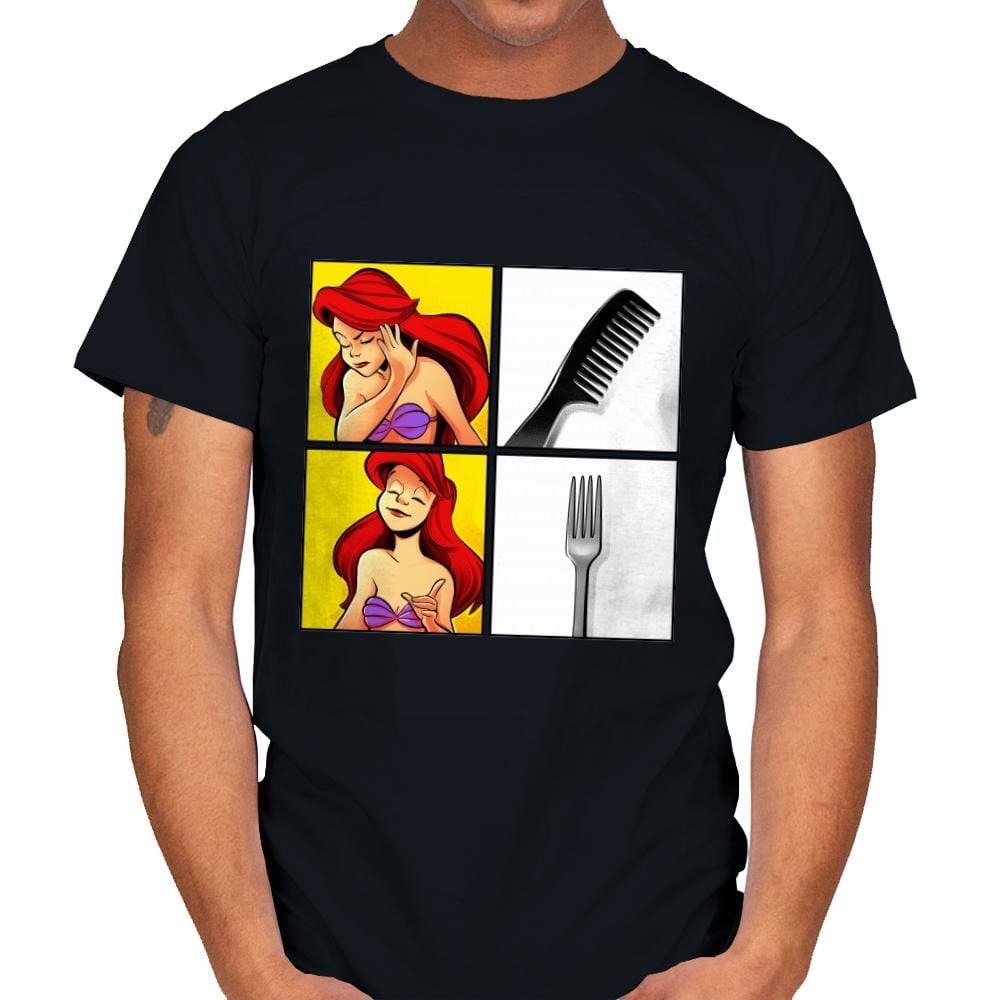 Mermaid Approves the Dinglehopper  - Mens T-Shirts RIPT Apparel Small / Black