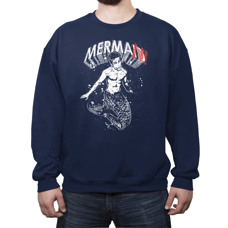 MerMan - Crew Neck Sweatshirt Crew Neck Sweatshirt RIPT Apparel