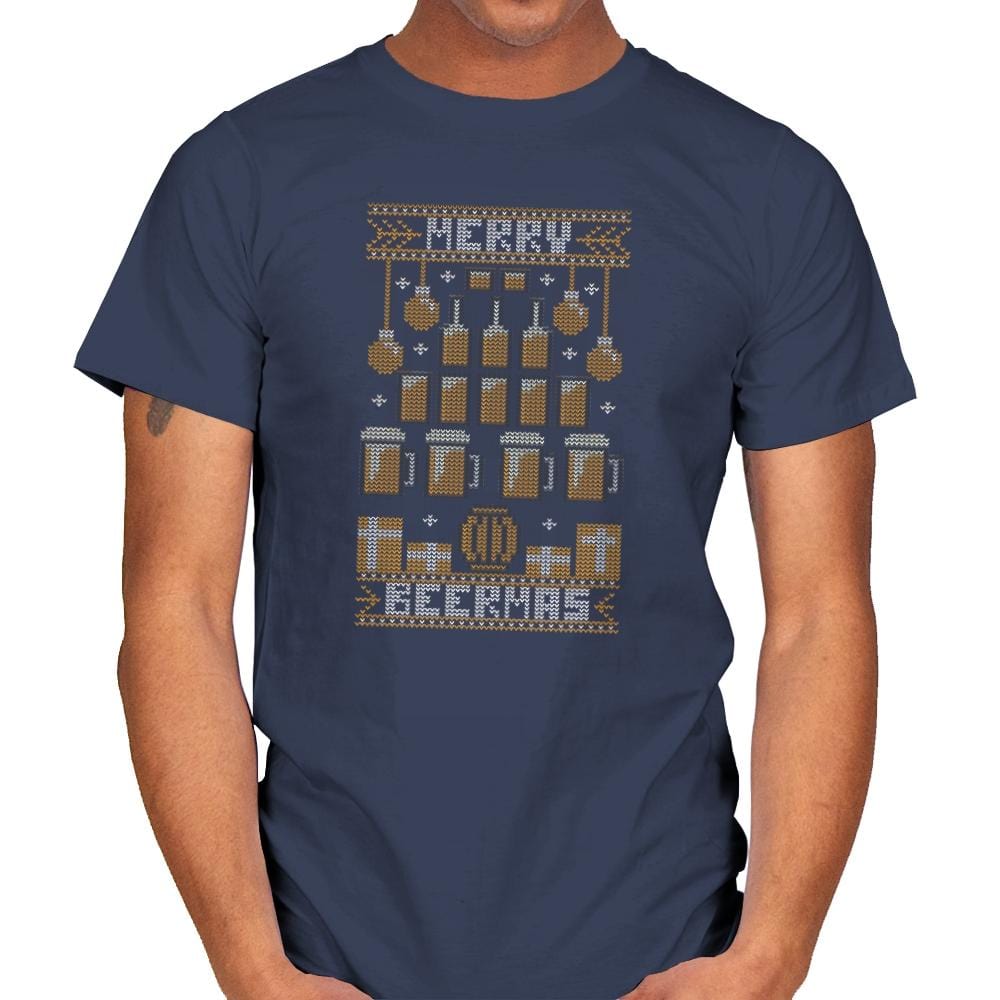 Merry Beermas - Mens T-Shirts RIPT Apparel Small / Navy