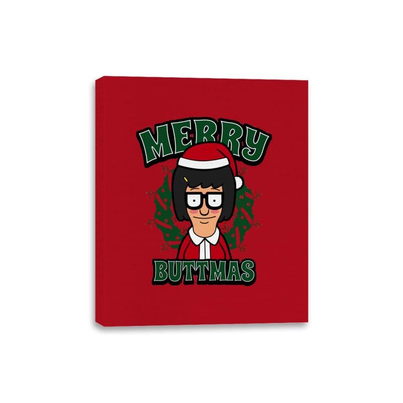 Merry Buttmas - Canvas Wraps Canvas Wraps RIPT Apparel 8x10 / Red