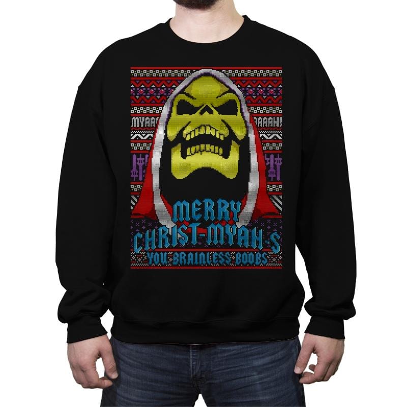Merry Christ-Myah-s! - Ugly Holiday - Crew Neck Sweatshirt Crew Neck Sweatshirt RIPT Apparel