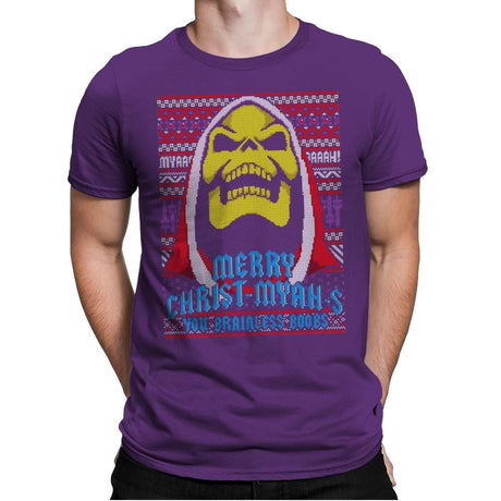 Merry Christ-Myah-s! - Ugly Holiday - Mens Premium T-Shirts RIPT Apparel Small / Purple Rush