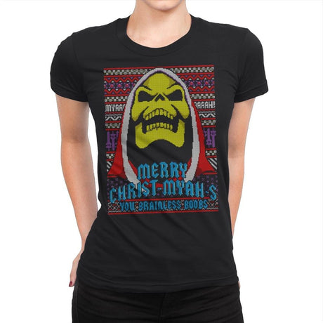 Merry Christ-Myah-s! - Ugly Holiday - Womens Premium T-Shirts RIPT Apparel Small / Black