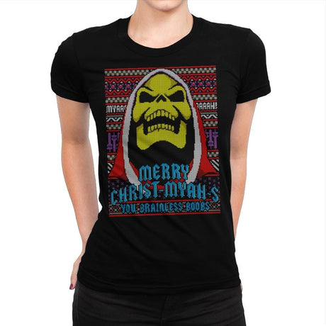 Merry Christ-Myah-s! - Ugly Holiday - Womens Premium T-Shirts RIPT Apparel Small / Indigo