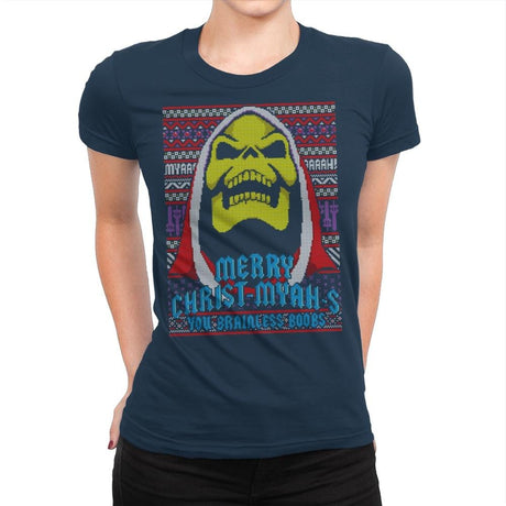 Merry Christ-Myah-s! - Ugly Holiday - Womens Premium T-Shirts RIPT Apparel Small / Midnight Navy