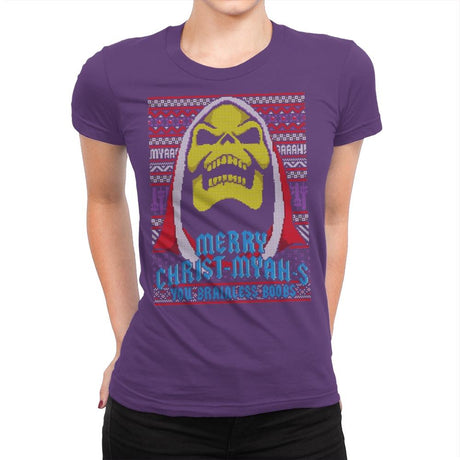 Merry Christ-Myah-s! - Ugly Holiday - Womens Premium T-Shirts RIPT Apparel Small / Purple Rush