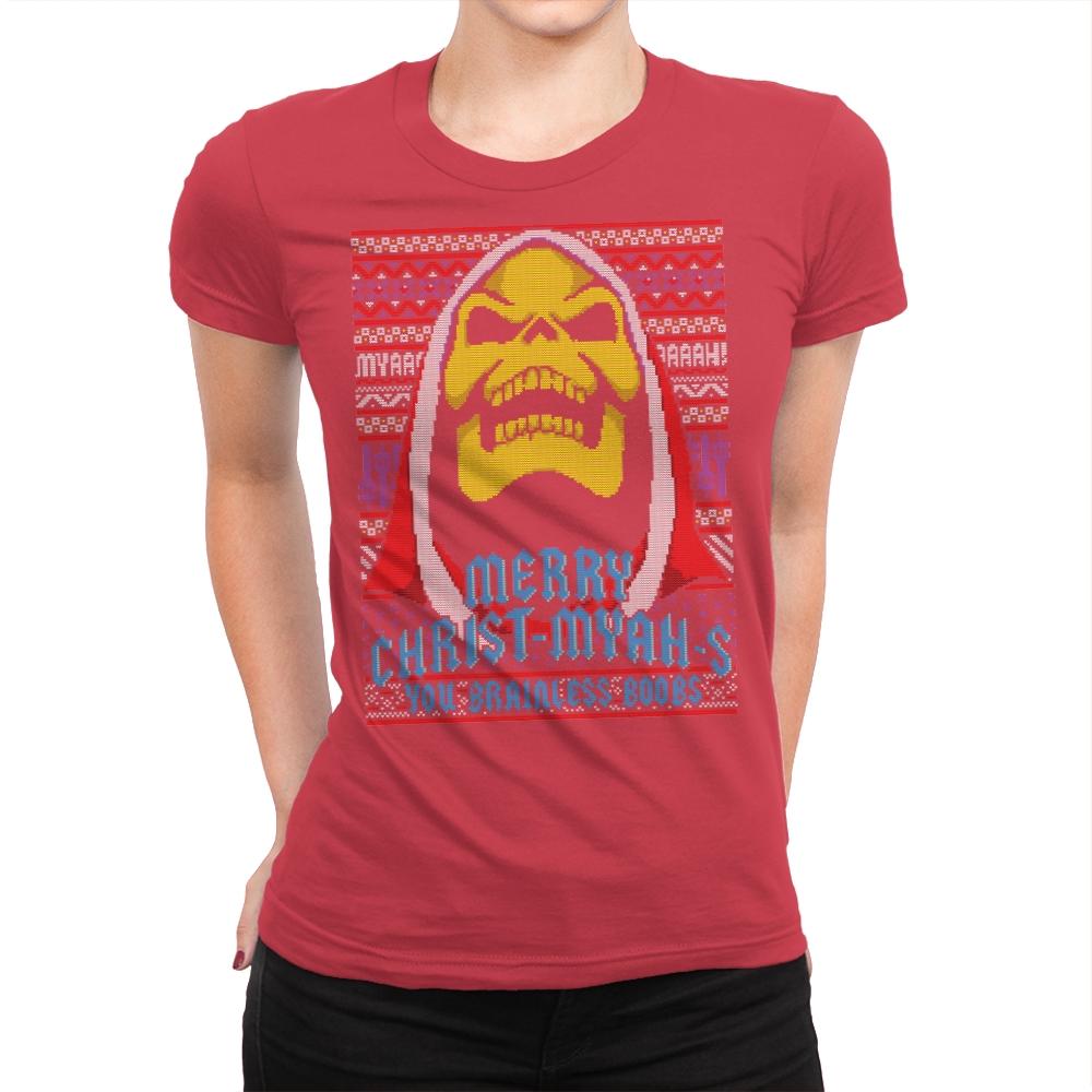 Merry Christ-Myah-s! - Ugly Holiday - Womens Premium T-Shirts RIPT Apparel Small / Red