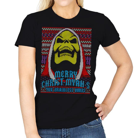 Merry Christ-Myah-s! - Ugly Holiday - Womens T-Shirts RIPT Apparel Small / Black