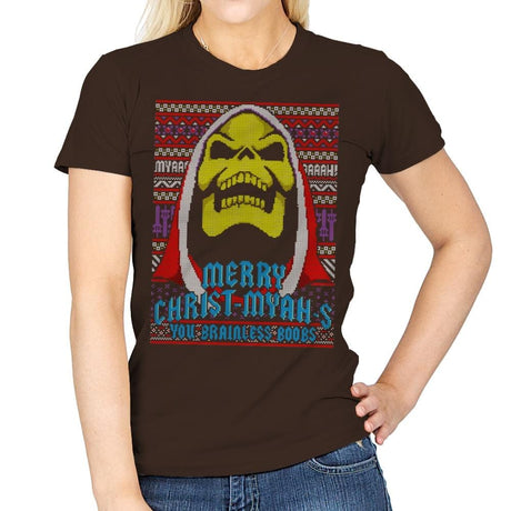Merry Christ-Myah-s! - Ugly Holiday - Womens T-Shirts RIPT Apparel Small / Dark Chocolate