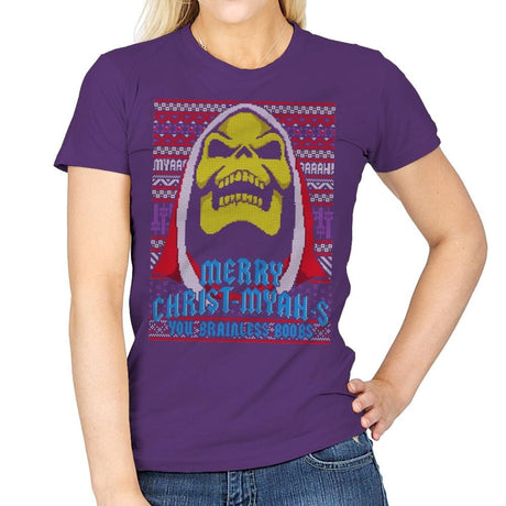Merry Christ-Myah-s! - Ugly Holiday - Womens T-Shirts RIPT Apparel Small / Purple