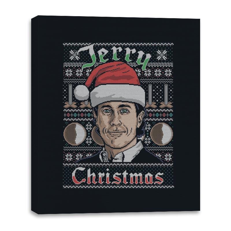 Merry Jerry Christmas - Canvas Wraps Canvas Wraps RIPT Apparel 16x20 / Black