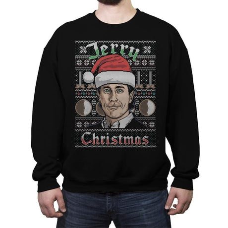 Merry Jerry Christmas - Crew Neck Sweatshirt Crew Neck Sweatshirt RIPT Apparel Small / Black