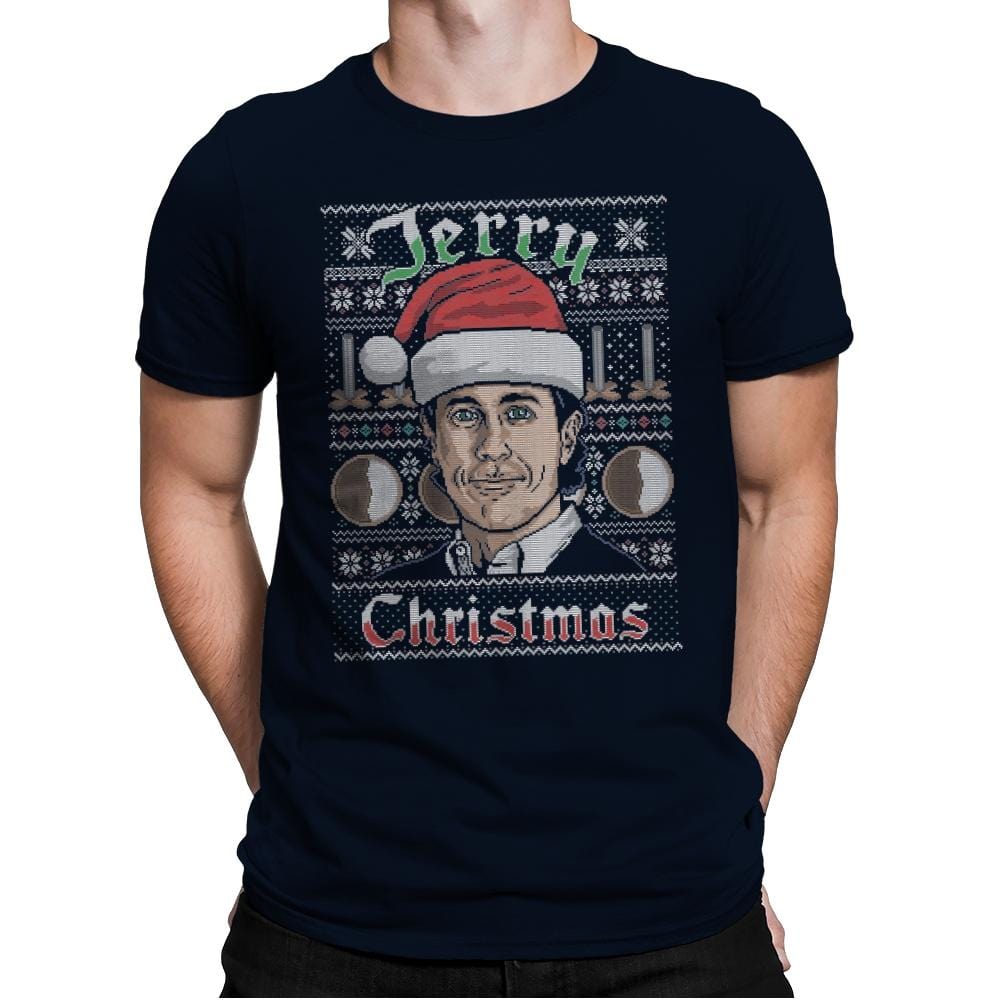 Merry Jerry Christmas - Mens Premium T-Shirts RIPT Apparel Small / Midnight Navy