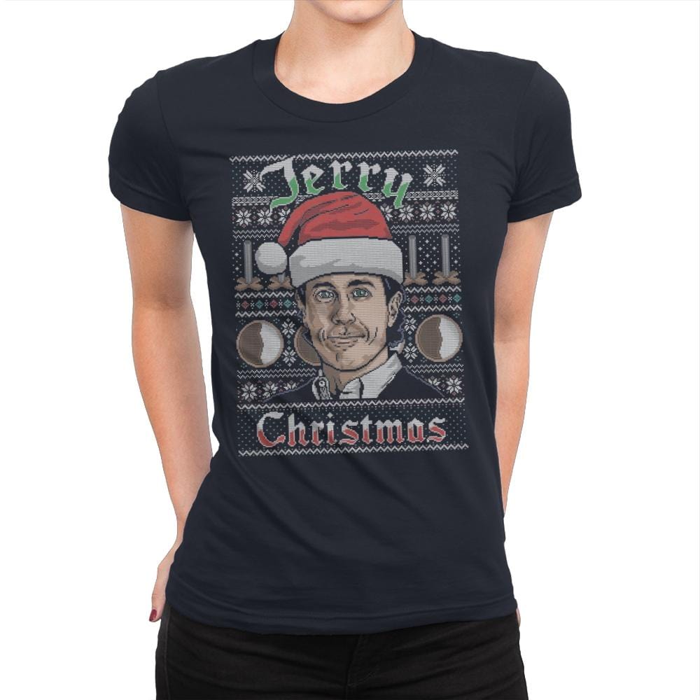 Merry Jerry Christmas - Womens Premium T-Shirts RIPT Apparel Small / Midnight Navy