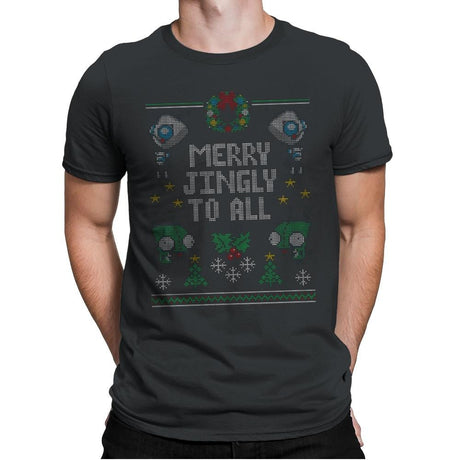 Merry Jingly - Ugly Holiday - Mens Premium T-Shirts RIPT Apparel Small / Heavy Metal