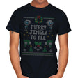 Merry Jingly - Ugly Holiday - Mens T-Shirts RIPT Apparel Small / Black