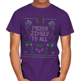 Merry Jingly - Ugly Holiday - Mens T-Shirts RIPT Apparel Small / Purple