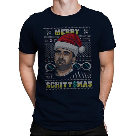 Merry Schittmas - Mens Premium T-Shirts RIPT Apparel Small / Midnight Navy
