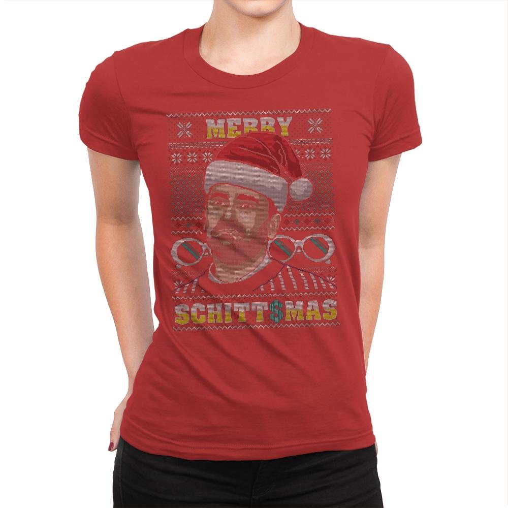 Merry Schittmas - Womens Premium T-Shirts RIPT Apparel Small / Red