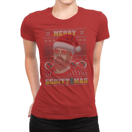 Merry Schittmas - Womens Premium T-Shirts RIPT Apparel Small / Red