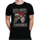 Merry Schwingmas - Ugly Holiday - Mens Premium T-Shirts RIPT Apparel Small / Black
