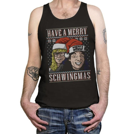 Merry Schwingmas - Ugly Holiday - Tanktop Tanktop RIPT Apparel