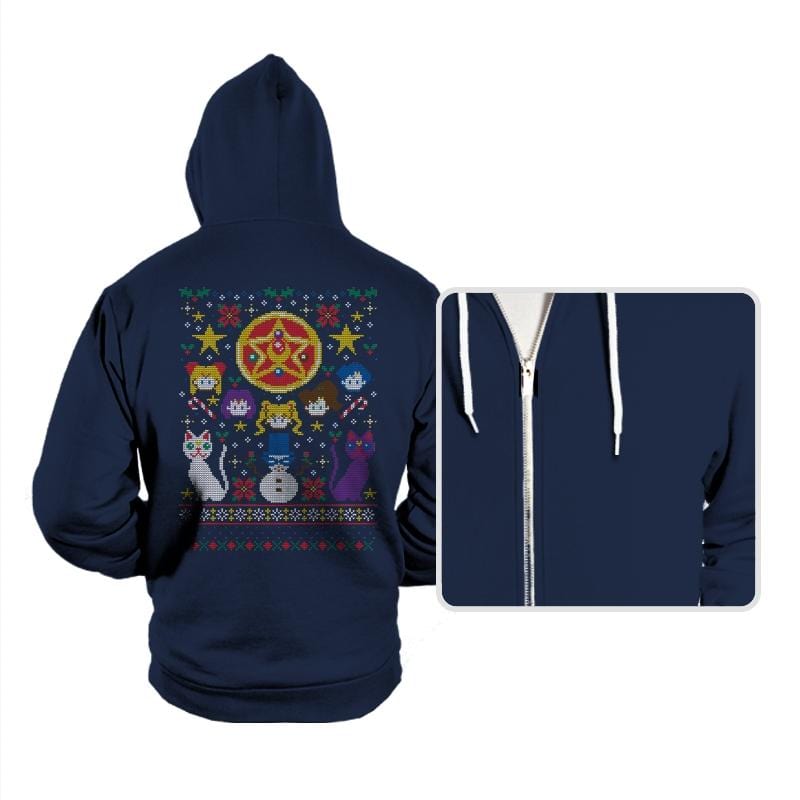 Merry Senshi - Hoodies Hoodies RIPT Apparel Small / Navy