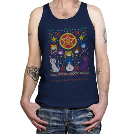 Merry Senshi - Tanktop Tanktop RIPT Apparel X-Small / Navy
