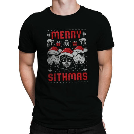 Merry Sithmas - Ugly Holiday - Mens Premium T-Shirts RIPT Apparel Small / Black