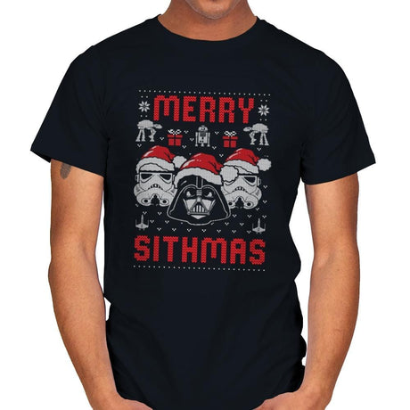 Merry Sithmas - Ugly Holiday - Mens T-Shirts RIPT Apparel Small / Black