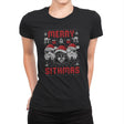 Merry Sithmas - Ugly Holiday - Womens Premium T-Shirts RIPT Apparel Small / Black